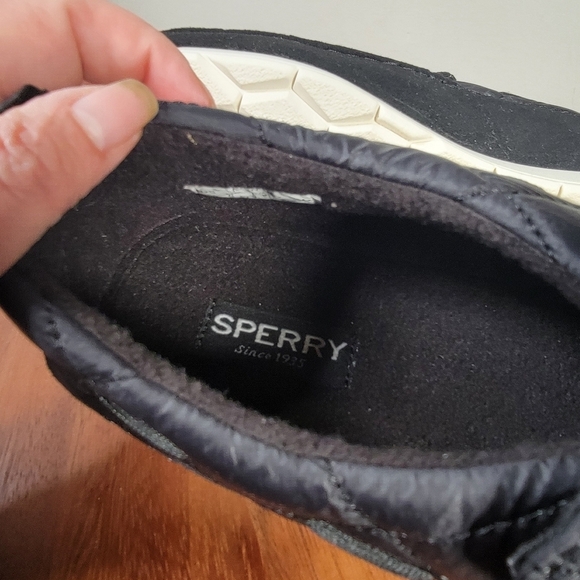 NEW Sperry Moc-Sider Nylon Black Quilted Slip-On Shoes Loafers Mens Size 9.5 - Picture 13 of 17